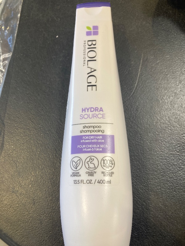 Photo 1 of Biolage Hydra Source Shampoo - Softens & Adds Shine, For Dry Hair, Infused with Micro-Filtered Aloe Vera & Fermented Hyaluronic Acid, Vegan & Paraben-Free, 13.5 Fl Oz
