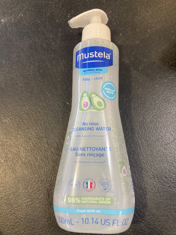 Photo 1 of Mustela Baby Cleansing Water - No-Rinse Micellar Water - with Natural Avocado & Aloe Vera - for Baby's Face, Body & Diaper â€“ 10.14 fl. oz. (Pack of 1)