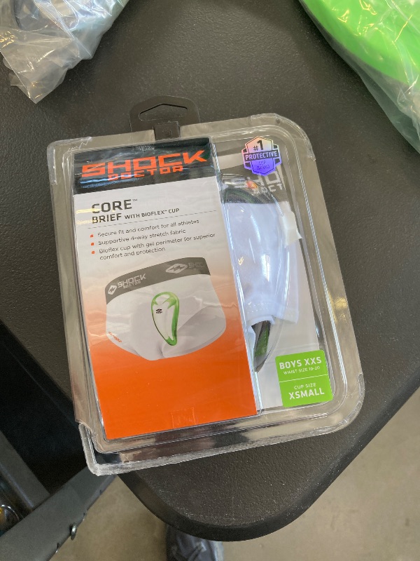 Photo 1 of Shock Doctor Boy's Core Brief With BioFlex Athletic Cup, Moisture Wicking Vented Protection, Youth Size XXS White