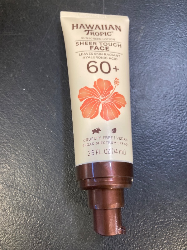 Photo 1 of Hawaiian Tropic Sheer Touch Face Sunscreen Lotion SPF 60, 2.5oz | Travel Size Sunscreen for Face, Sunblock Lotion, 2.5oz
