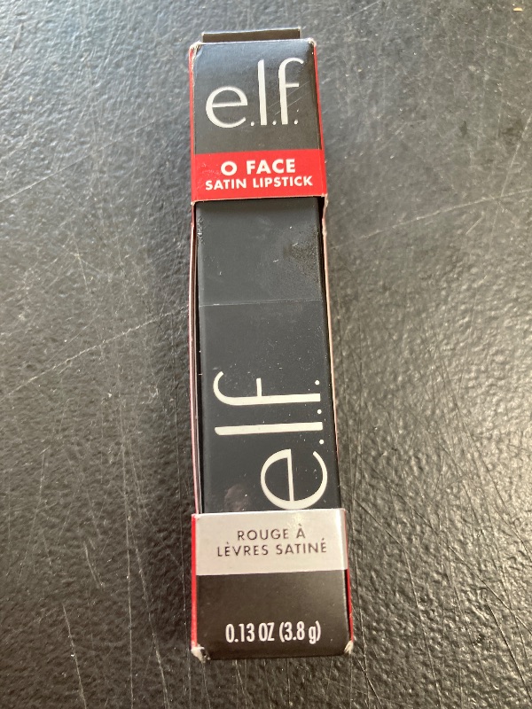 Photo 1 of e.l.f. O Face Satin Lipstick, Richly Pigmented, Nourishing & Long-Lasting Creamy Lipstick, Infused With Jojoba, Vegan & Cruelty-Free, No Regrets