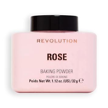 Photo 1 of Revolution, Loose Baking Powder, Makeup Setting Powder, Long Lasting Coverage, Mattifies & Reduces Shine, Rose, 1.13 oz