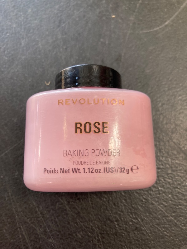 Photo 1 of Revolution, Loose Baking Powder, Makeup Setting Powder, Long Lasting Coverage, Mattifies & Reduces Shine, Rose, 1.13 oz