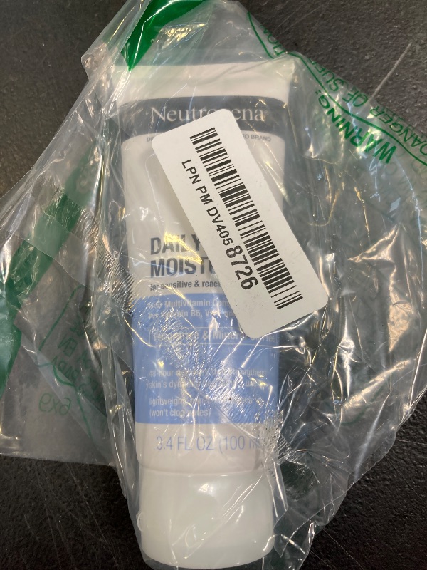 Photo 1 of Neutrogena Fragrance Free Daily Facial Moisturizer, Face & Neck Moisturizer for Sensitive Skin with Vitamin B3, Pro-Vitamin B5 & Vitamin E Supports Skin's Dynamic Barrier, 3.4 fl. oz