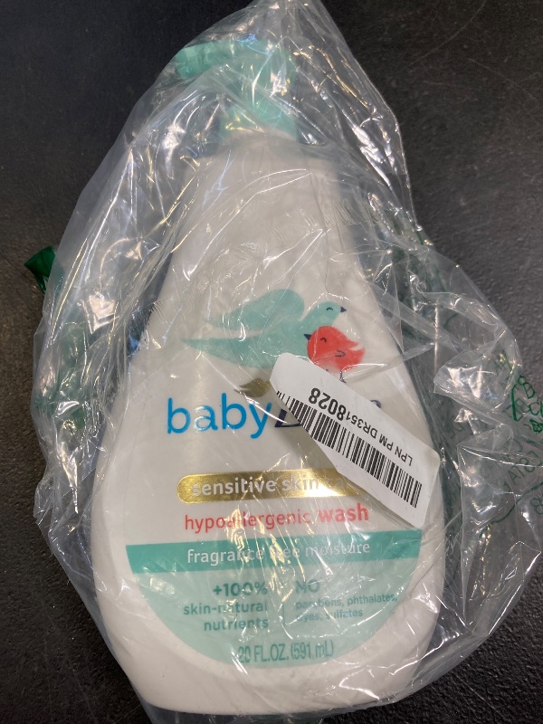 Photo 1 of Baby Dove Sensitive Skin Care Baby Wash For Bath Time, Moisture Fragrance Free and Hypoallergenic, Washes Away Bacteria 20 oz
