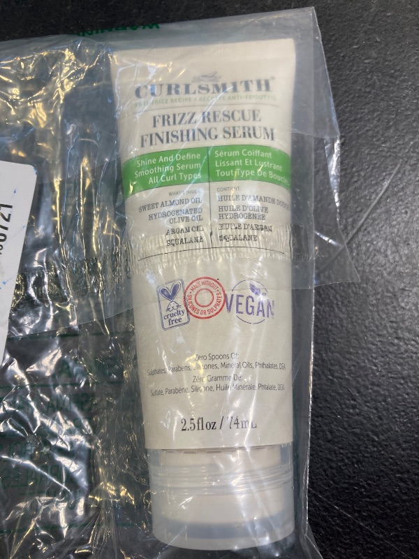 Photo 1 of CURLSMITH - Frizz Rescue Finishing Serum, Oil-to-Gel Hair Serum, Tame Frizz, Add Shine, Humidity Protection, For All Curl Types, Vegan, 74ml/2.5 fl oz