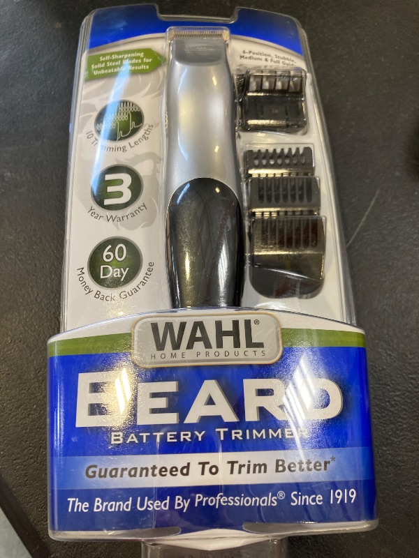 Photo 1 of Wahl Groomsman Battery Operated Facial Hair Trimmer for Beard & Mustache Trimming Including Light Detailing and Body Grooming – Model 9906-717V