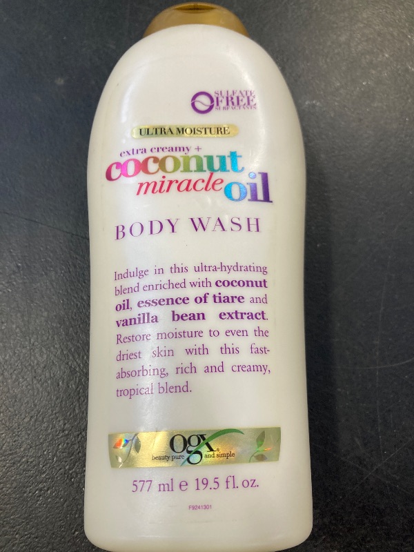 Photo 1 of OGX Extra Creamy + Coconut Miracle Oil Ultra Moisture Body Wash, 19.5 Fl Oz