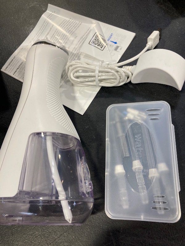 Photo 1 of Waterpik Cordless Advanced 2.0 Water Flosser For Teeth, Gums, Braces, Dental Care With Travel Bag and 4 Tips, ADA Accepted, Rechargeable, Portable, and Waterproof, White WP-580, Packaging May Vary