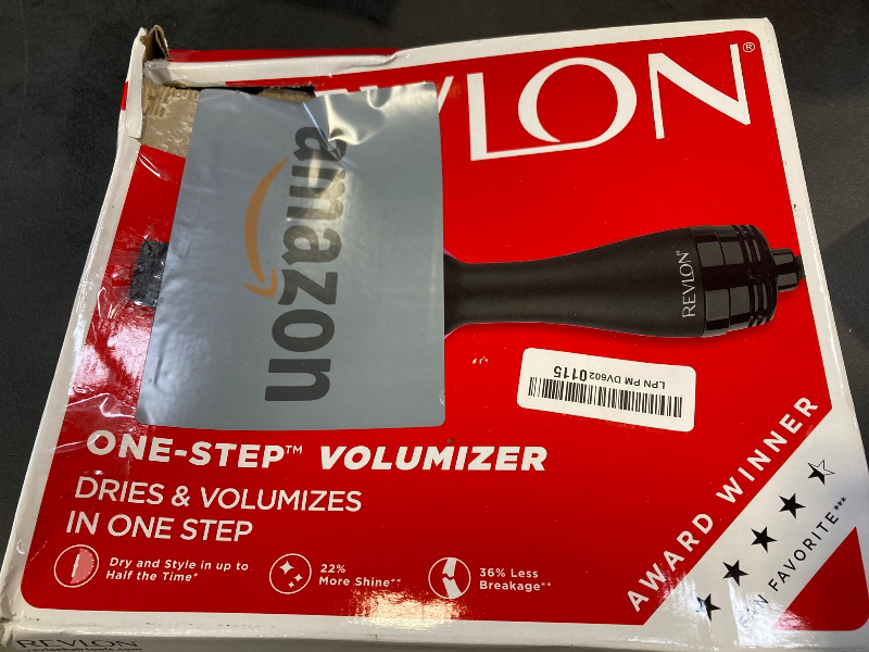 Photo 1 of REVLON One-Step Volumizer Hair Dryer and Styler, for Less Frizz, More Shine, and Reduced Heat Damage for Salon Style Round Brush for Blowout, Black (Amazon Exclusive)