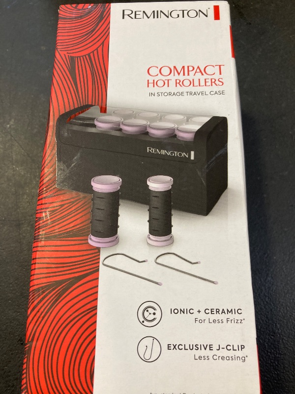 Photo 1 of Remington Compact Ceramic Dual Voltage Hot Rollers for Long and Short Hair, Hair Setters, Hair Curlers, 1-1 ¼" Purple/Black, 10 Piece Set