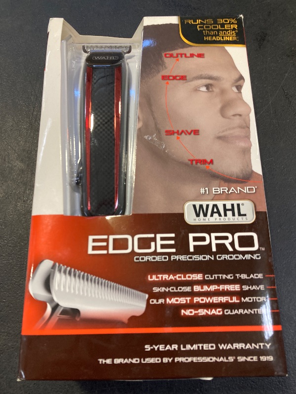 Photo 1 of Wahl Edge Pro Bump Free Corded Beard Trimmer for Men Touch Up Trimmer & Grooming Detailer Kit – Perfect for Edging Beards, Mustaches, Hair, & Stubble, – Model 9686-300