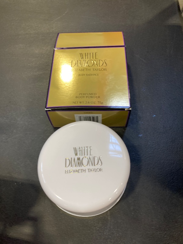 Photo 1 of Elizabeth Taylor Body Powder for Women, Fragrance with Body Puff, White Diamonds, 2.6 Oz