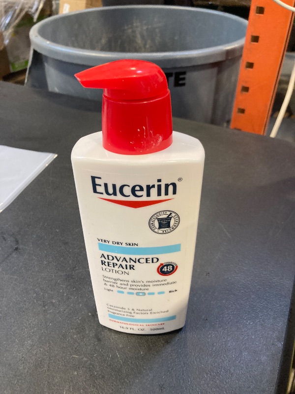 Photo 1 of Eucerin Advanced Repair Body Lotion for Very Dry Skin, Unscented Lotion Formulated with Ceramides, 16.9 Fl Oz Bottle