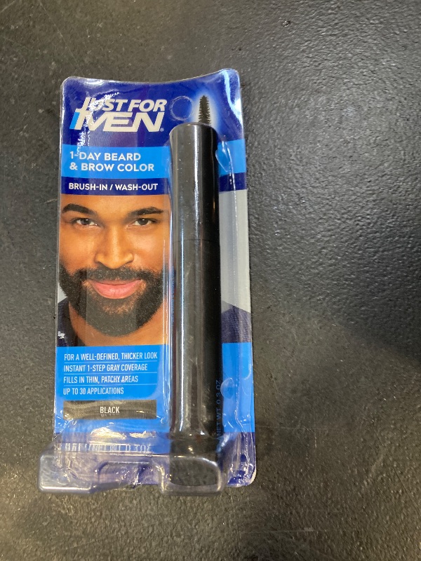 Photo 1 of Just for Men 1-Day Beard & Brow Color, Temporary Color for Beard and Eyebrows, For a Fuller, Well-Defined Look, Up to 30 Applications, Medium Brown