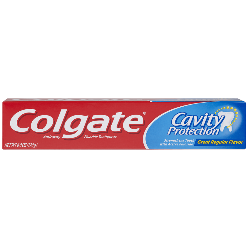 Photo 1 of Colgate Cavity Protection Toothpaste with Fluoride, Great Regular Flavor - 6 Oz