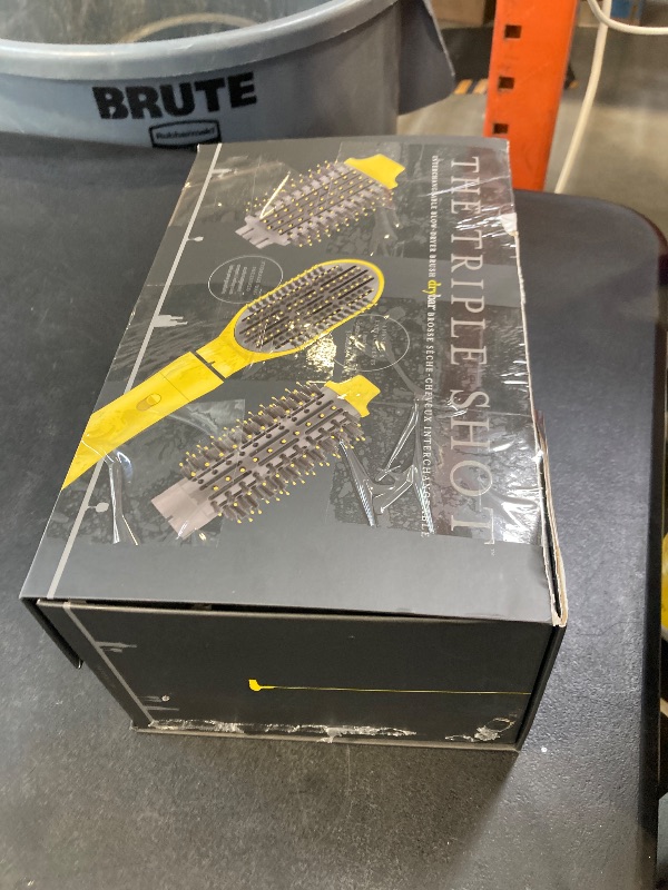 Photo 1 of Drybar The Triple Shot Interchangeable Blow-Dryer Brush | 3-in-1 Styling Tool for Voluminous Blowouts, Defined Curls or Waves, and Smooth Straight Looks