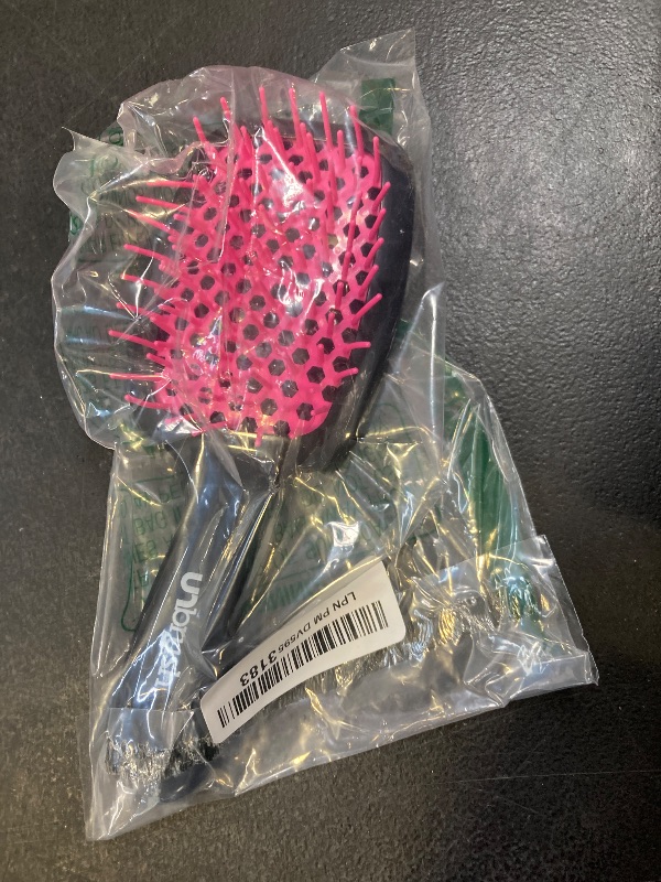 Photo 1 of FHI Heat UNbrush Detangling Brush for Pain-Free Brushing on All Wet or Dry Hair Types — Durable DuoFlex Anti-Static Bristles, Lightweight Handle, Vented Hair Brush, Cherry Blossom