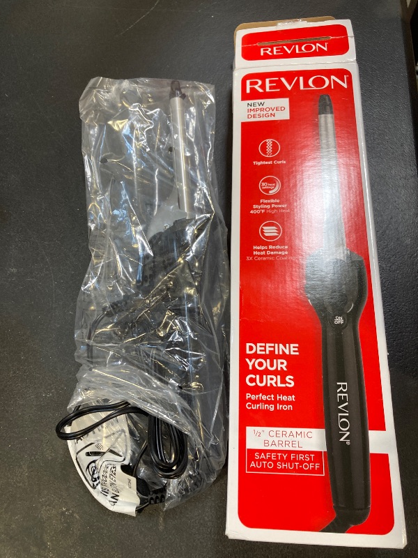 Photo 1 of Revlon Perfect Heat Triple Ceramic Curling Iron | For Silky Smooth Spiral Curls (1/2 in)