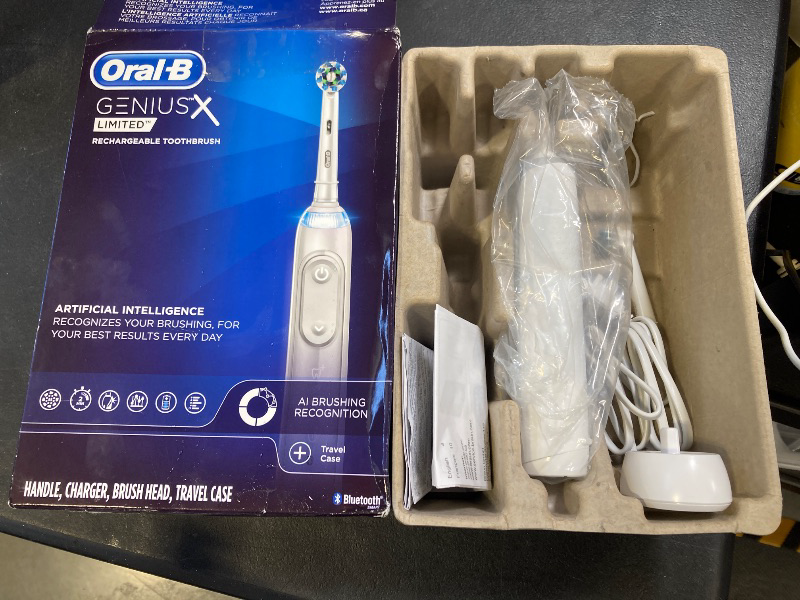 Photo 1 of Oral-B Genius X Limited Rechargeable Electric Toothbrush with 1 Replacement Brush Head,  White