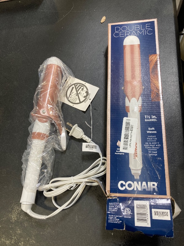 Photo 1 of Conair Double Ceramic 1 1/2-Inch Curling Iron, 1 ½ inch barrel produces soft waves – for use on medium and long hair