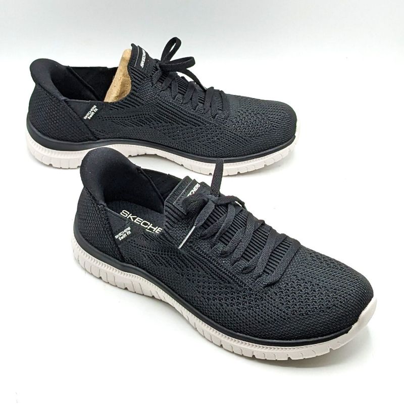 Photo 1 of Skechers Virtue Women’s Stretch Knit Hands Free Swift Fit Shoe Black size 7