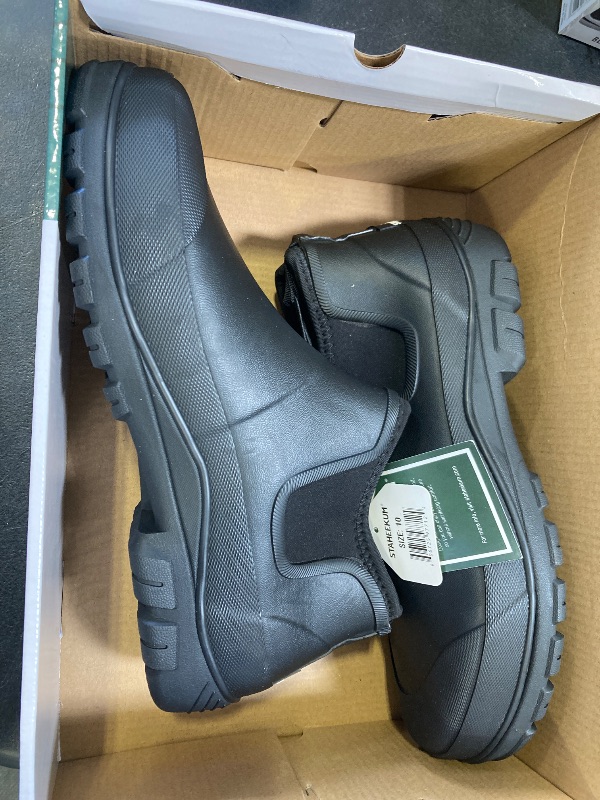Photo 1 of Staheekum Men S Size 10 Waterproof Ankle Rain Boot Black New in Box