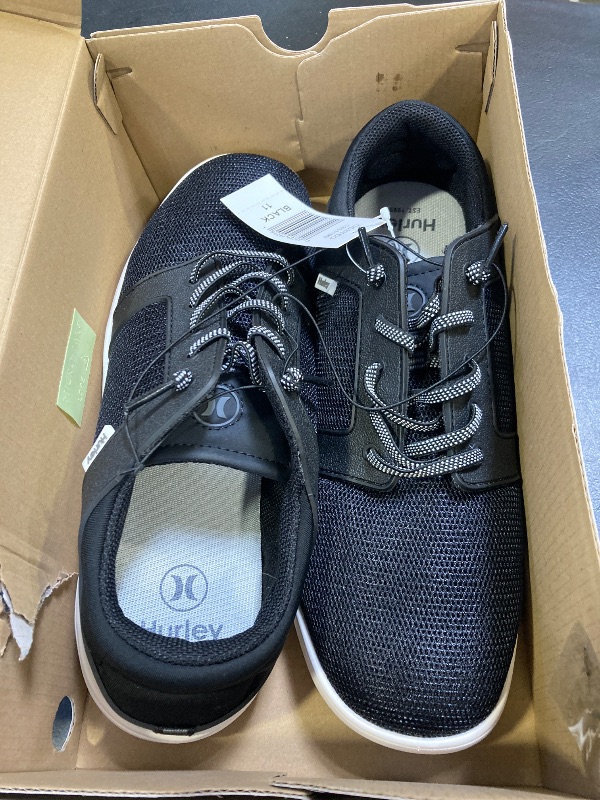 Photo 1 of Hurley Mens Shoreline Slip on Shoes Casual Sneakers Black Size 11