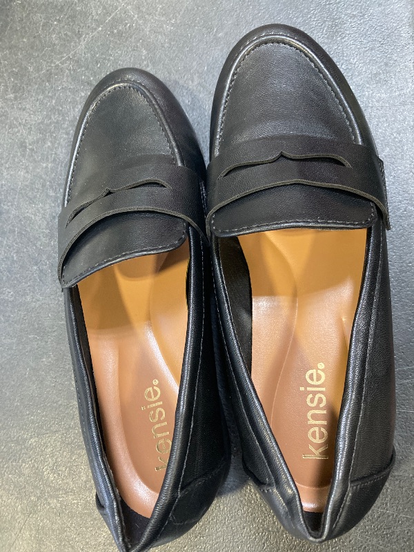 Photo 1 of Pair Kensie Ladies Penny Loafer Shoes Women US Size 7~Gitty Black