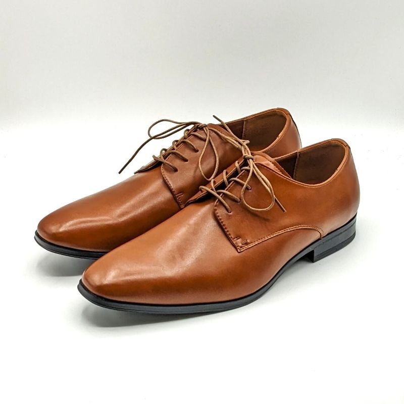 Photo 1 of Perry Ellis "Derby Lace-up" Men’s Office Work Shoe / Casual W/Denim [Brown] NEW size us 11 
