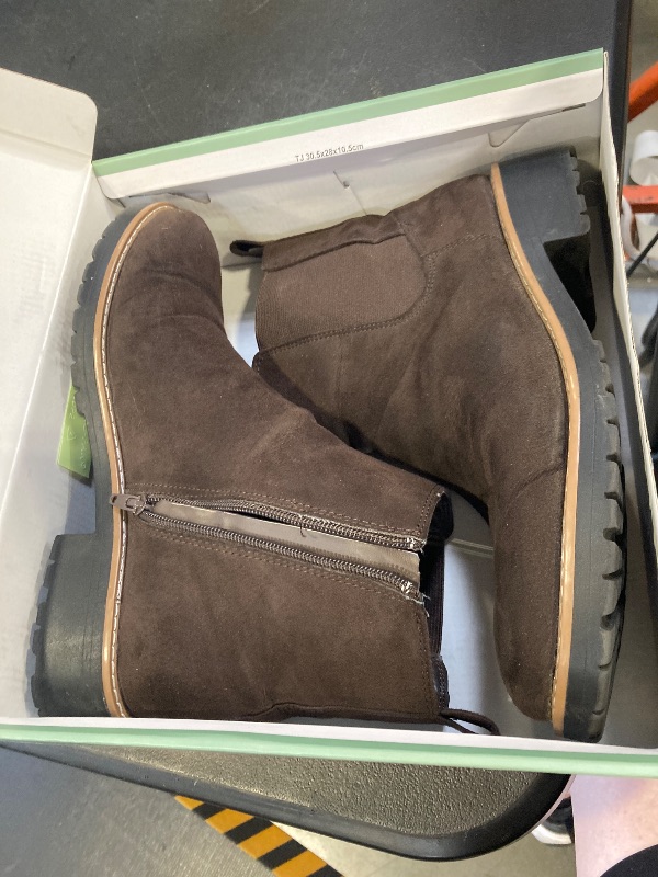 Photo 1 of Kensie Girl “Kayla” Microfiber Suede Side-Zip Lug Soled Chelsea Boot size 11