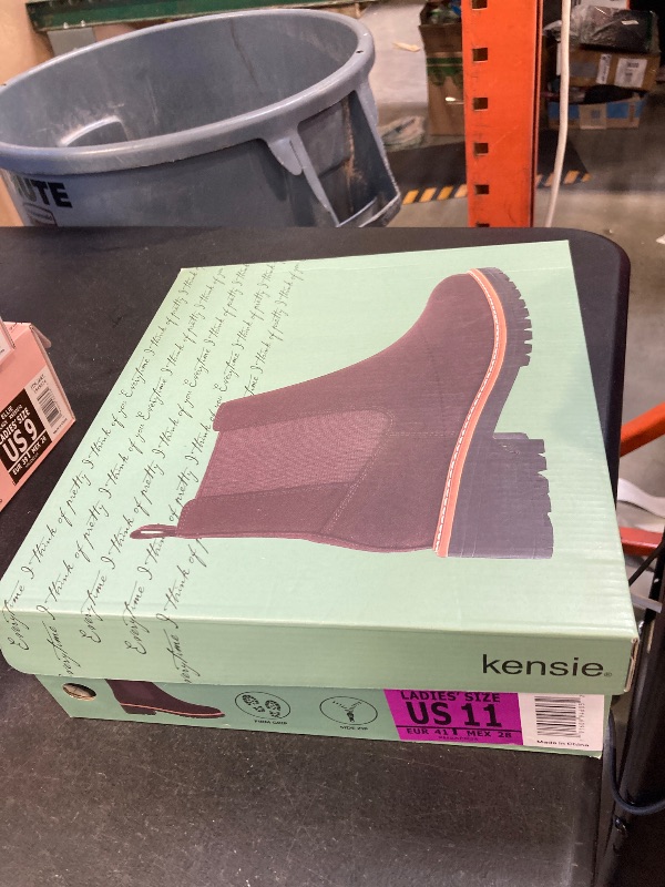 Photo 1 of Kensie Girl “Kayla” Microfiber Suede Side-Zip Lug Soled Chelsea Boot size 11