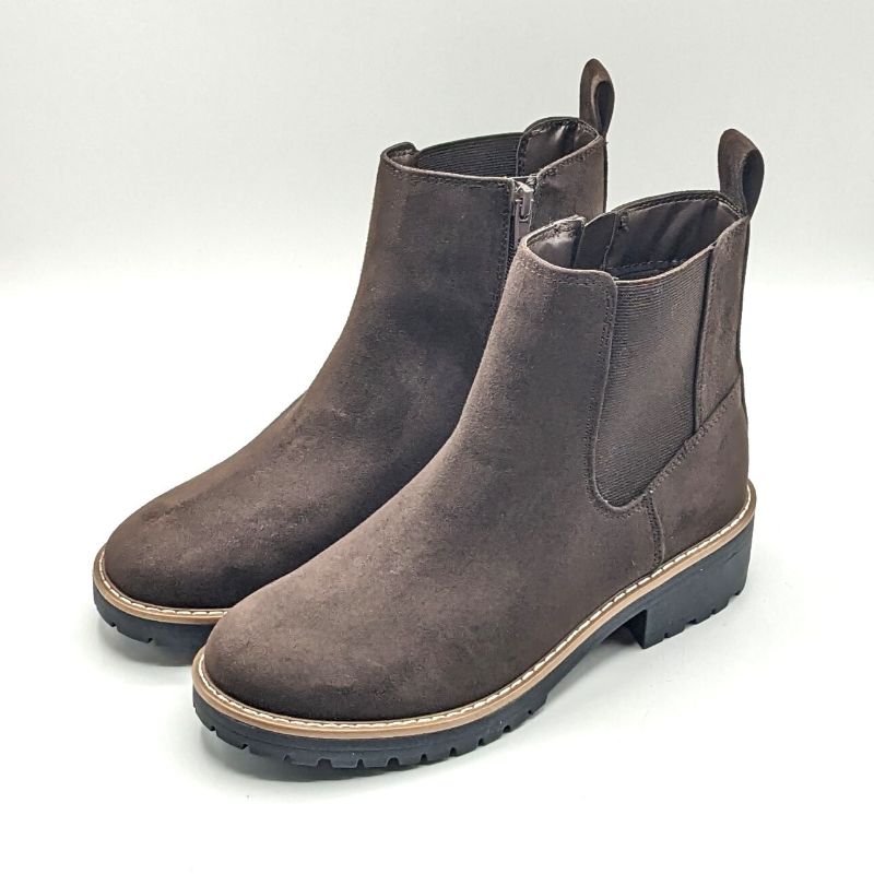 Photo 1 of Kensie Girl “Kayla” Microfiber Suede Side-Zip Lug Soled Chelsea Boot size 11