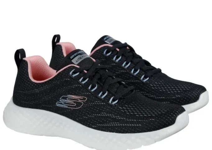 Photo 1 of NWT Skechers Women's Lite Foam Lightweight Air-Cooled Running Sneaker Black Sz 8