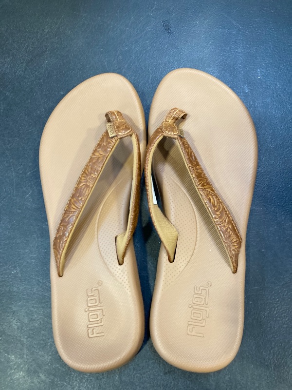 Photo 1 of Flojos Women's Josie Slip-Resistant Flip-Flop, Brown, US 9