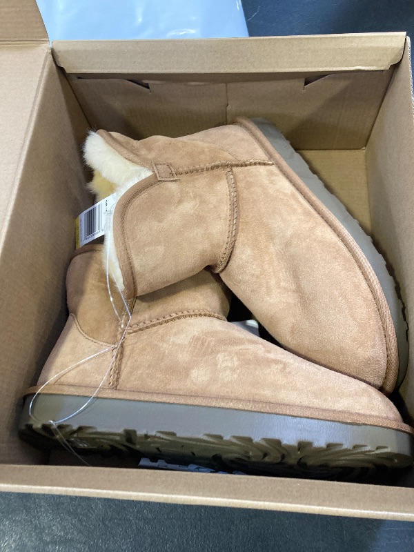 Photo 1 of Kirkland Signature Women's Shearling Scalloped Edge Boot (Chestnut, US Footwear Size System, Adult, Women, Numeric, Medium, 6)