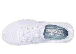 Photo 1 of Skechers Women's Air Cooled Memory Foam Slip On Shoes White SIZE 6