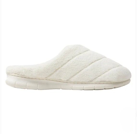 Photo 1 of Dearfoams “Cozy Clog” Slippers Women’s Memory Foam Slip-on WHITE WOMEN SIZE M 