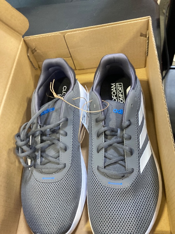 Photo 1 of adidas Men's Cloudfoam Comfy Sneaker, Grey/White/Bright Royal, 9.5