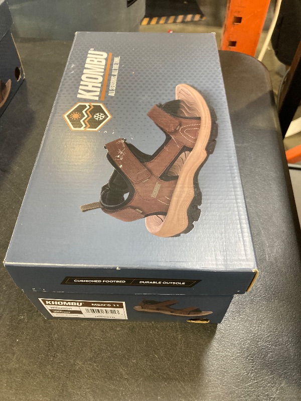 Photo 1 of Khombu Brown Windsor Lightweight Strap Cushioned Footbed Men's Sandals Brown SIZE 11
