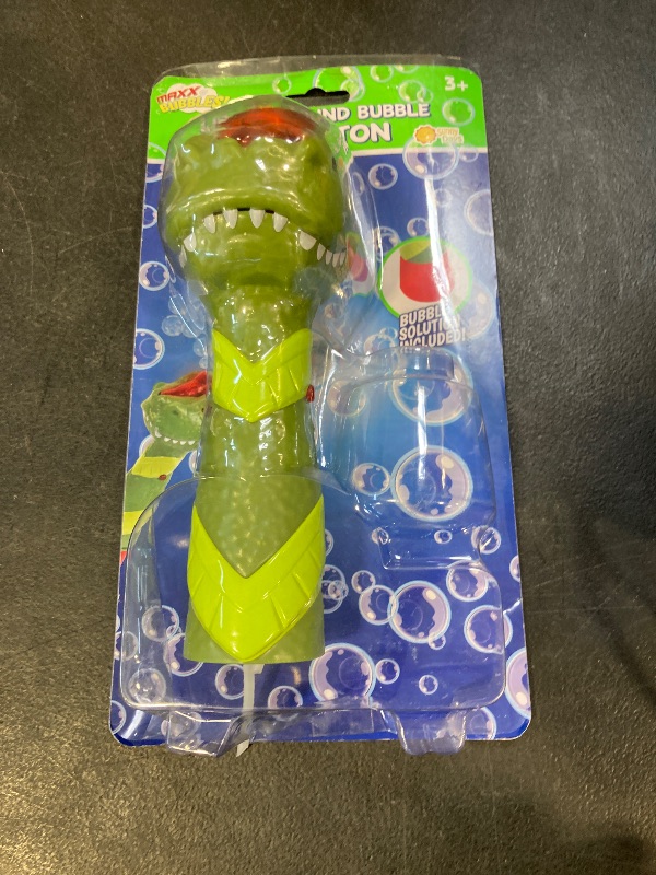 Photo 1 of Maxx Bubbles Dinosaur Bubble Wand – Light Up Bubble Blower Toy with Sounds | Outdoor Summer Fun for Kids | Party Favor and Great Gift – Sunny Days Entertainment