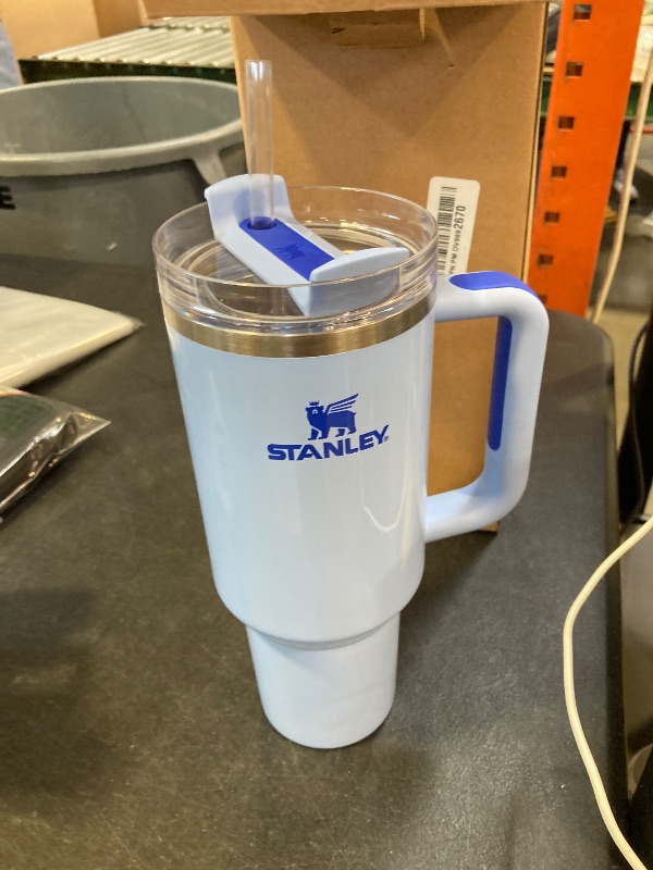 Photo 1 of Stanley Quencher H2.0 Tumbler with Handle and Straw 40 oz | Flowstate 3-Position Lid | Cup Holder Compatible for Travel | Insulated Stainless Steel Cup | BPA-Free | Cornflower Gloss