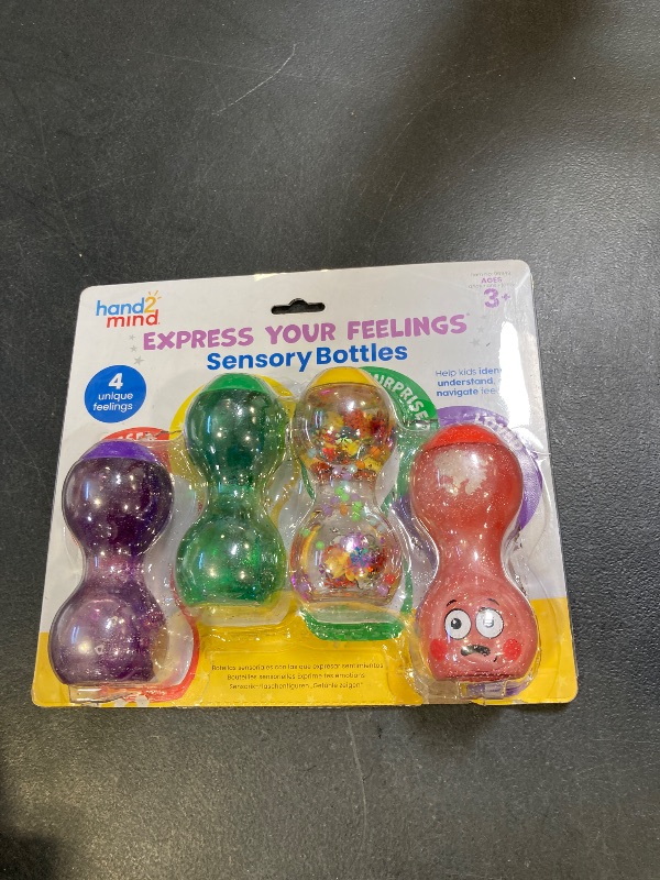 Photo 1 of hand2mind Express Your Feelings Sensory Bottles- Secondary Emotions 2, Toddler Sensory Toys, Quiet Fidget Toys, Play Therapy Toys, Calm Down Corner Supplies, Calming Corner, Social Emotional Learning