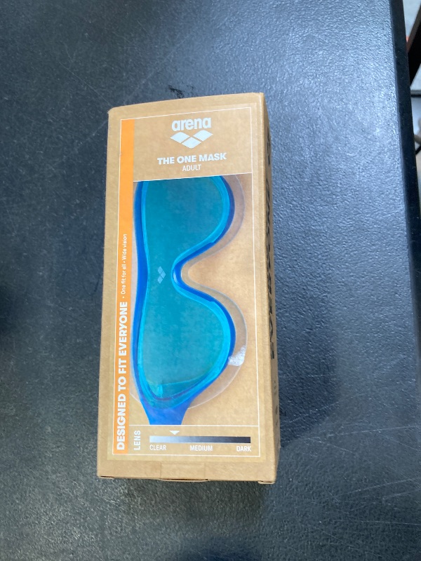 Photo 1 of ARENA Unisex Adult The One Swim Mask Fitness Swimming Goggles for Men and Women Large Fit Polycarbonate Non-Mirror Lens, Blue/Blue Cosmo/Water