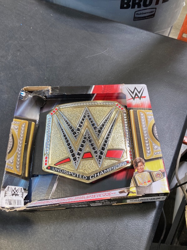 Photo 1 of Mattel WWE Championship Title, Undisputed WWE Universal Championship Role-Play & Costume Accessory, Wearable Leather-like Belt 3+ Feet with One-Time Adjustment