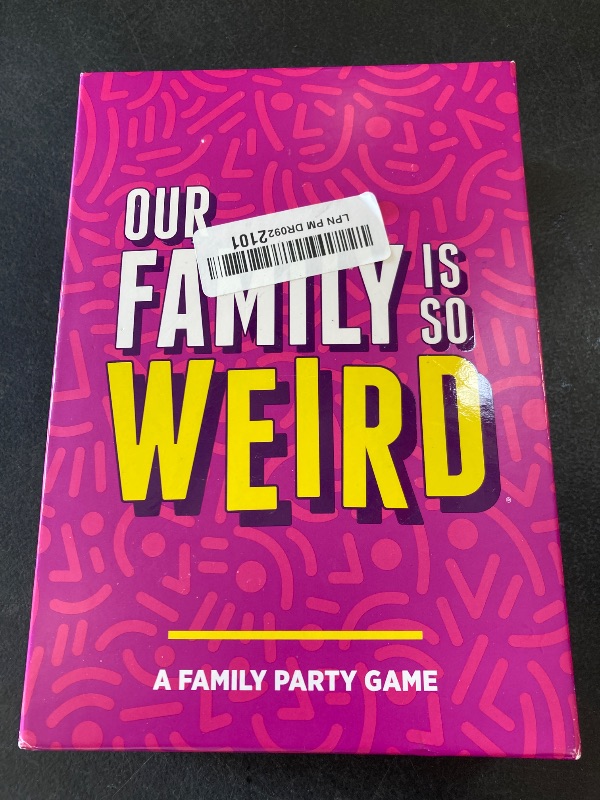 Photo 1 of DSS Games Our Family is So Weird - A Fun Family Party Card Game to Decide Who’s Most Likely to Idea for Kids, Adults & Groups | Great for Conversation Starters, Family Game Night