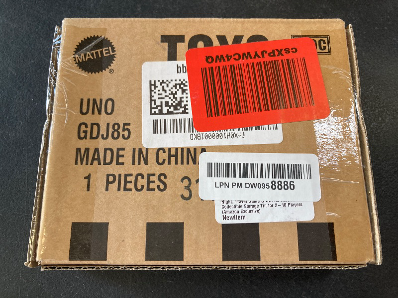 Photo 1 of Mattel Games UNO Family Card Game, with 112 Cards in a Sturdy Storage Tin, Travel-Friendly, Makes a Great Toy for 7 Year Olds and Up