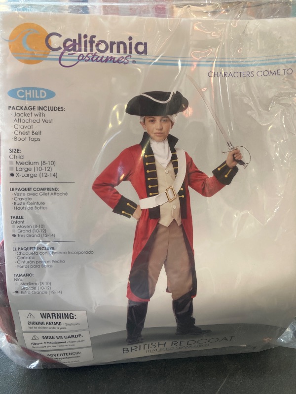 Photo 1 of Boys British Redcoat Costume X-Large (12-14)
