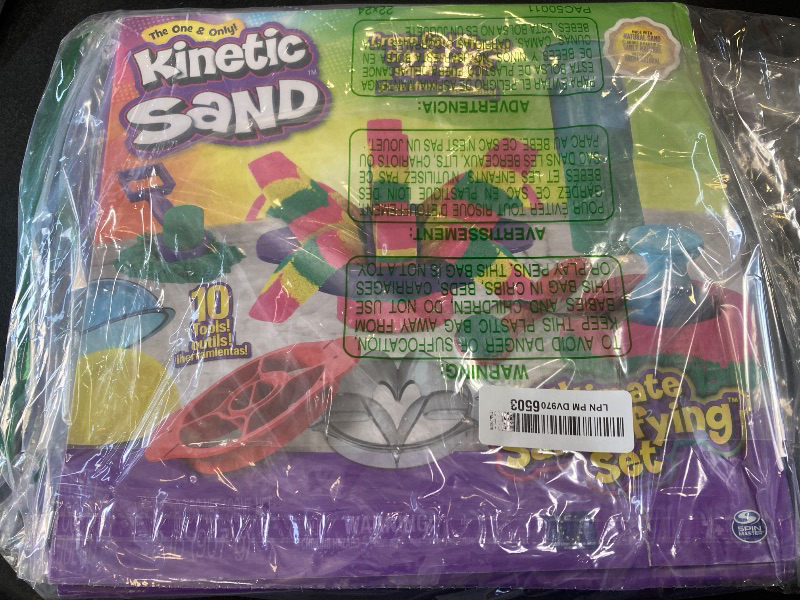 Photo 1 of Kinetic Sand, Ultimate Sandisfying Set with 2lbs Play Sand (Pink, Yellow & Teal), 10 Tools & Molds, Sensory Toys for Kids Ages 7 and up
