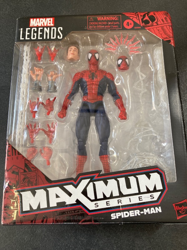 Photo 1 of Marvel Legends Maximum Series Spider-Man, Deluxe Spider-Man Comics Collectible 6-Inch Action Figure; Amazing Articulation; Spectacular Accessories